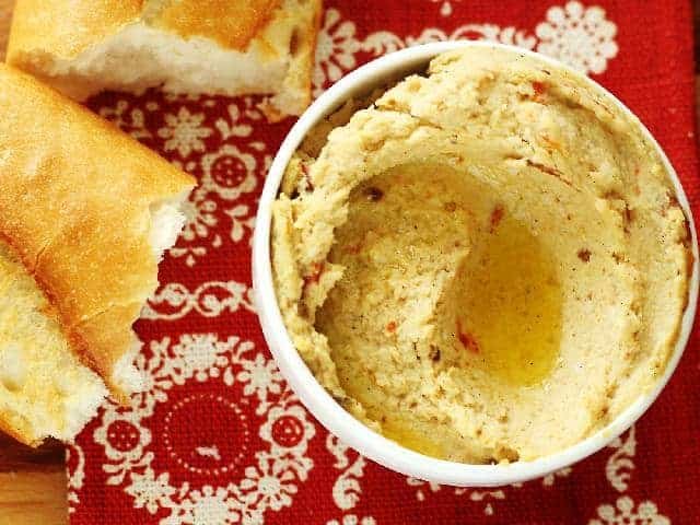 Hummus on the table - Nosta restaurant Cork