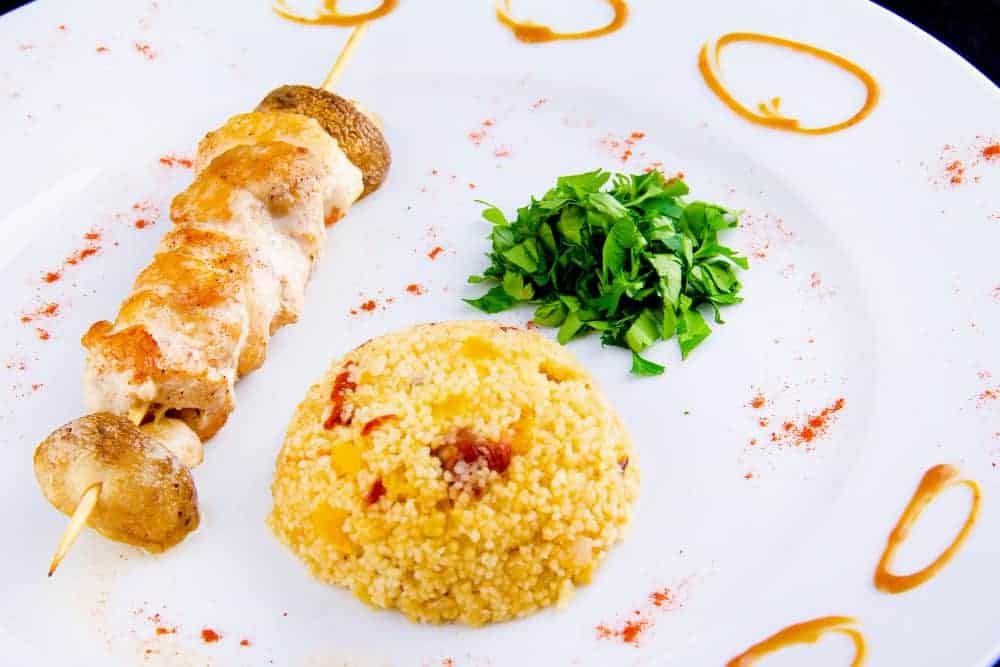 Spicy couscous with chicken skewer - Nosta restaurant Cork City