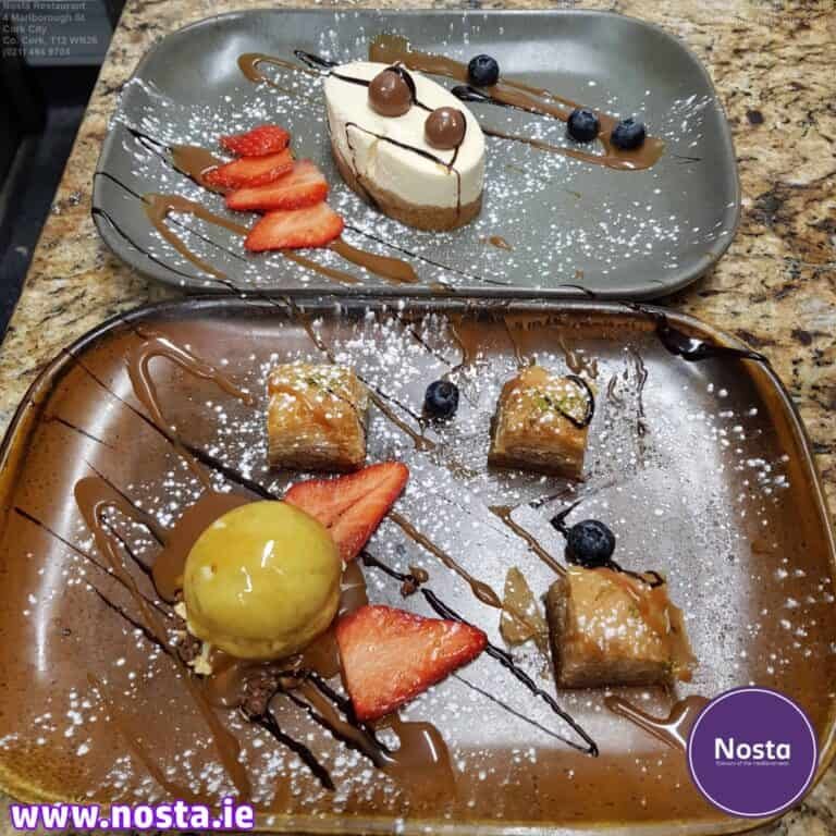 Baklava and malteser cheesecake - Nosta restaurant Cork City centre