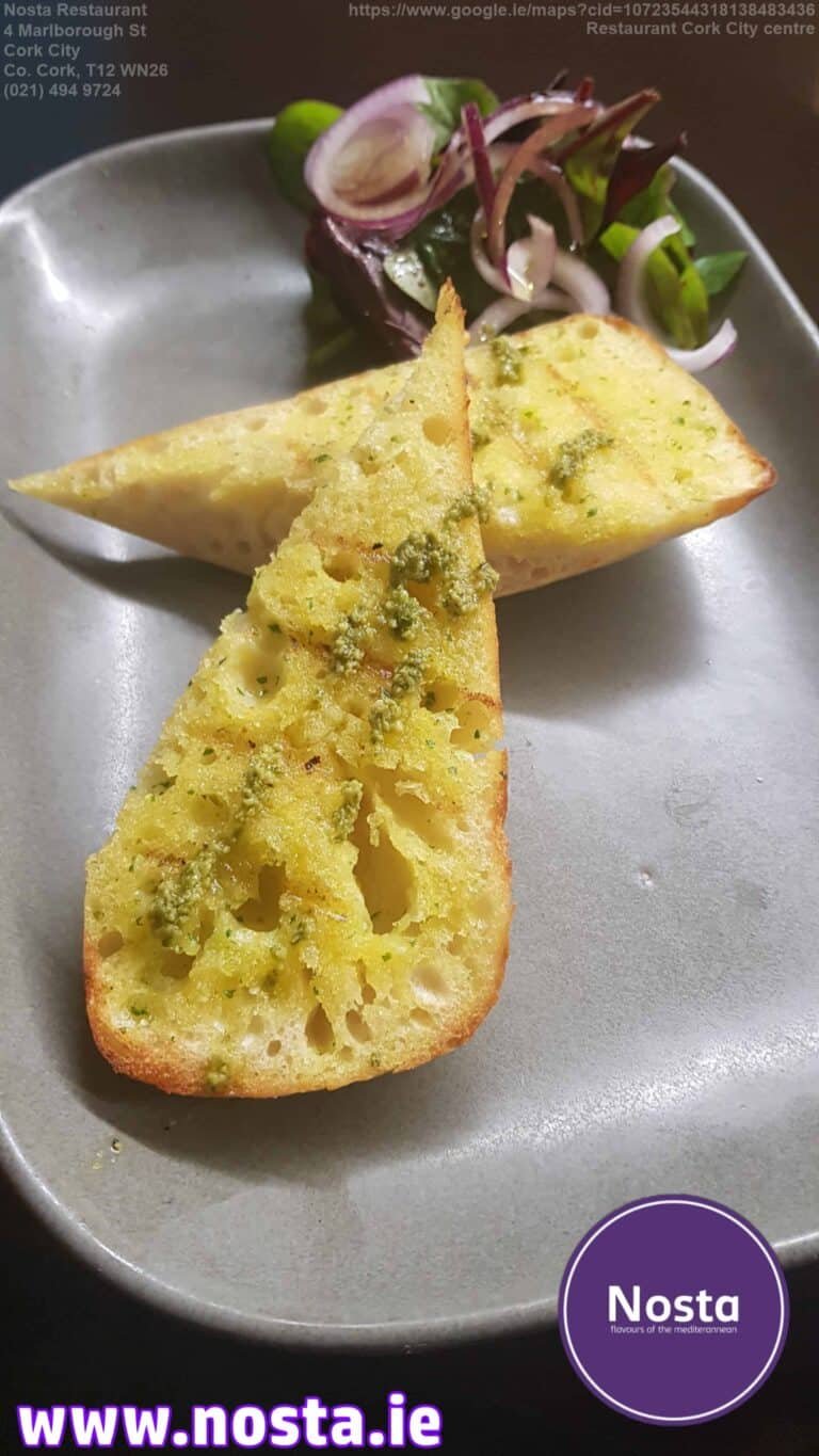 Garlic bread - Nosta restaurant Cork City centre