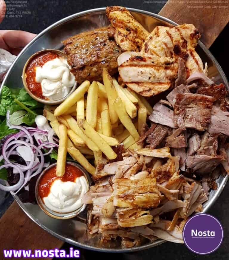 Niko's platter for two from top - Nosta restaurant Cork City centre