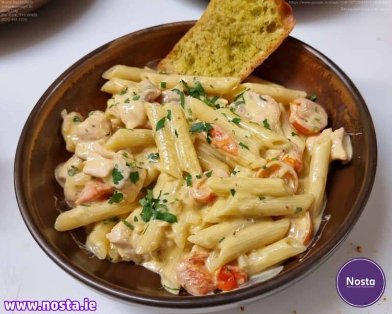 Penne al salmon - Nosta restaurant Cork City centre