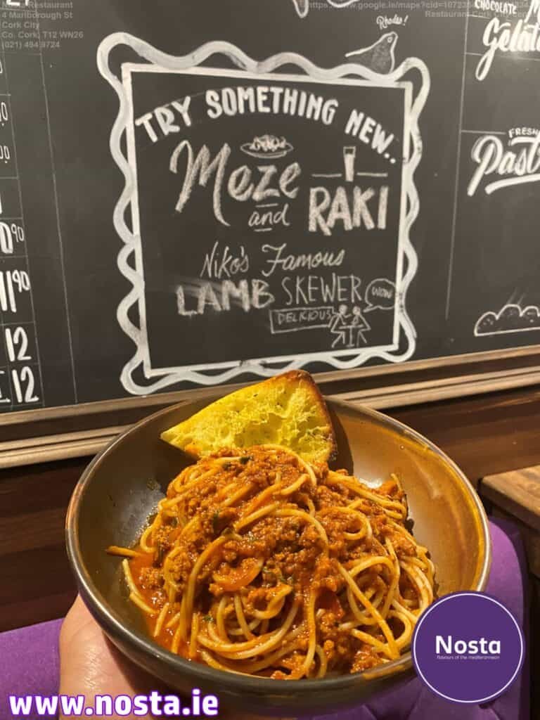 Spaghetti Bolognese - Nosta restaurant Cork City centre