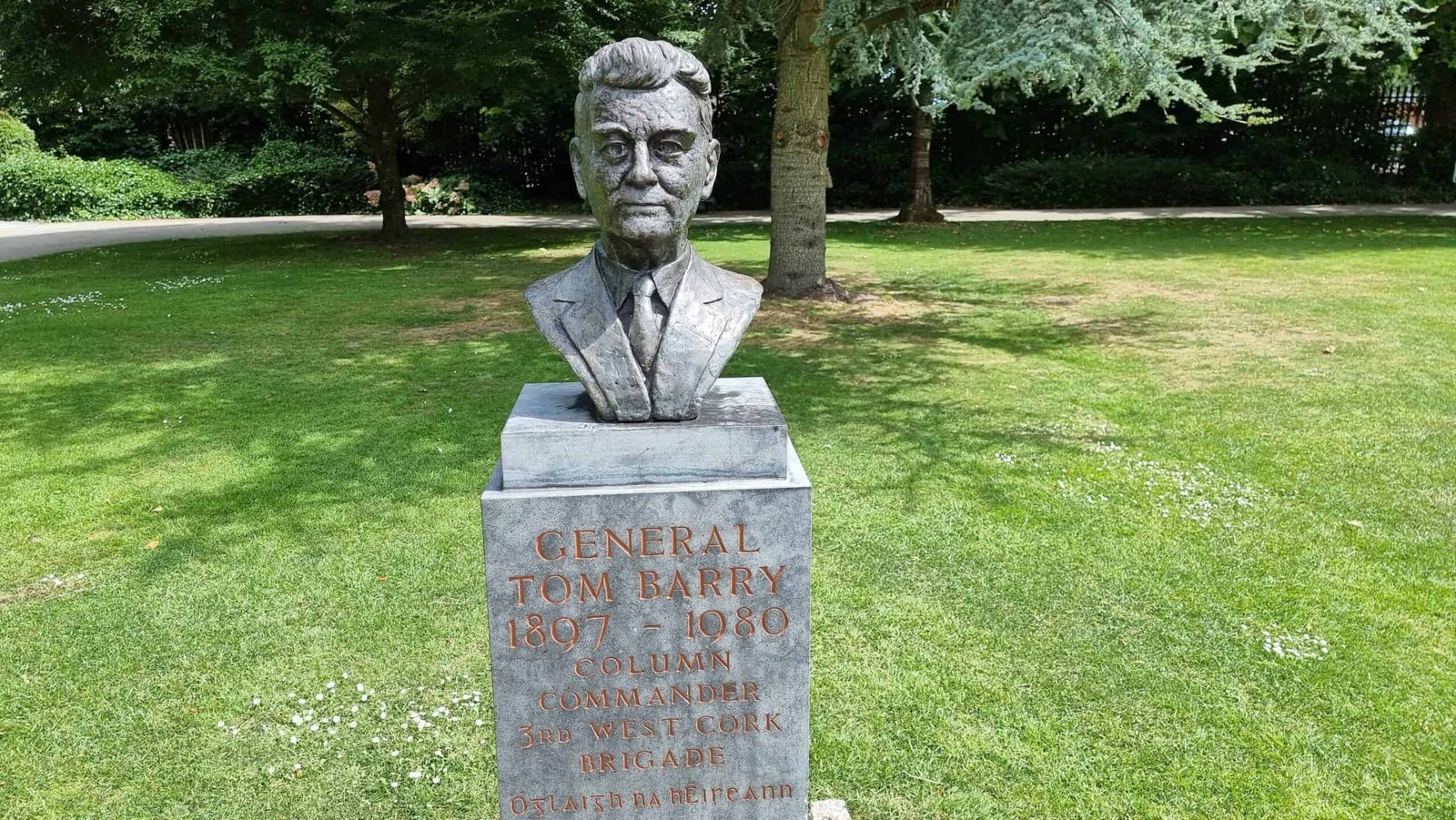 Tom Barry in Fitzgerald park Cork City